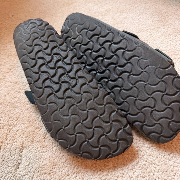 Birkenstock Black Two-Strap Leather Slide Sandals Size 40 - Picture 10 of 10
